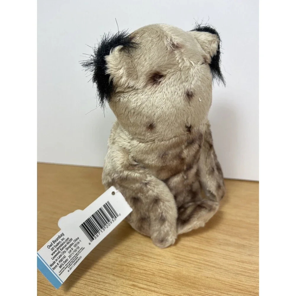 Nat And Jules Demdaco Owl Beanbag 6.5 In Realistic nwt Plush Forest Bird